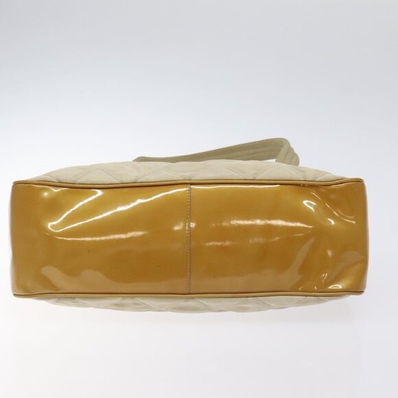 PRADA Quilted Hand Bag Nylon Beige Silver Auth - Picture 12 of 16